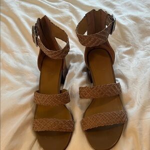 Franco Sarto Braided Brown Sandals